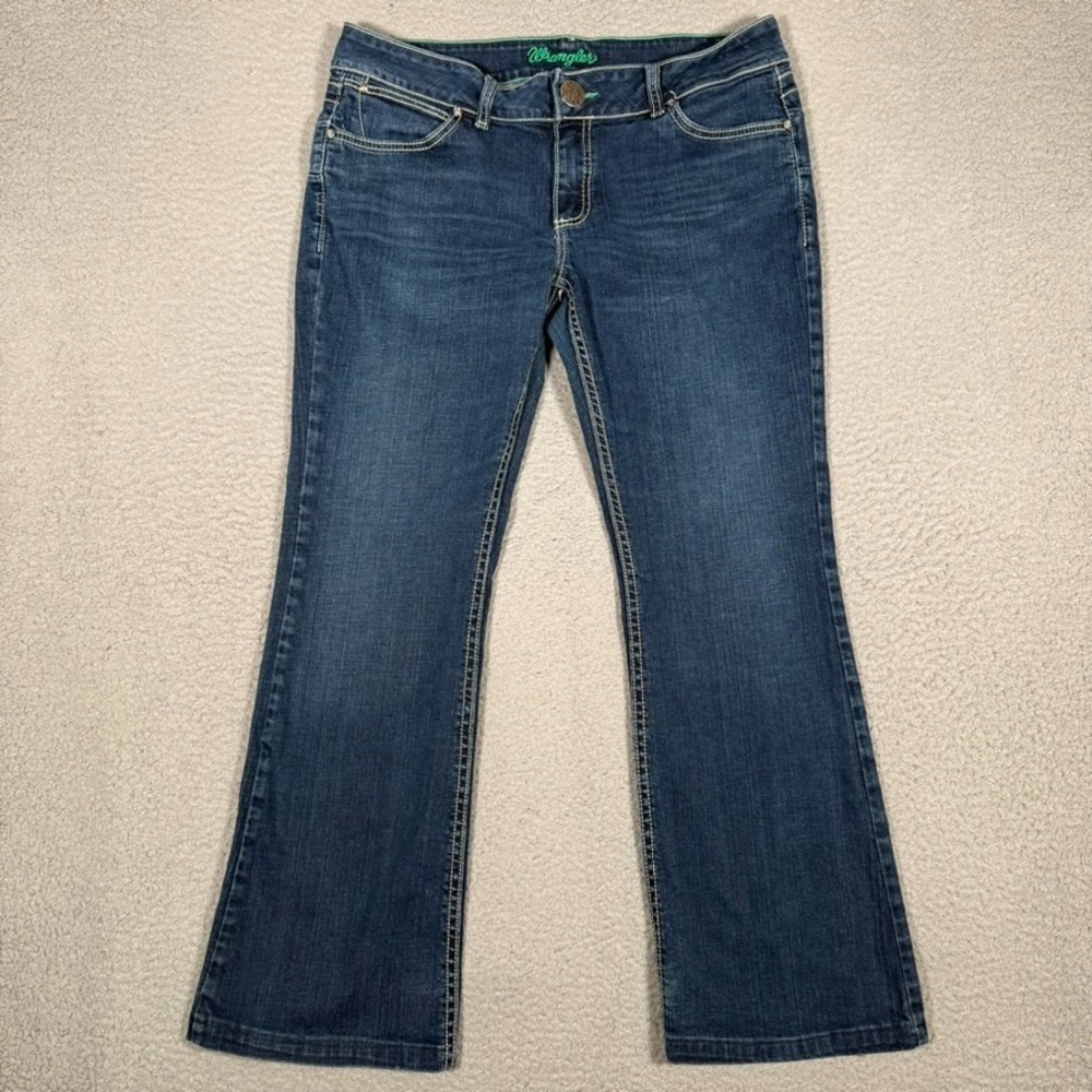 Wrangler Jeans Womens 34x29 Blue Low Rise Bootcut 5 Pocket Denim Casual Preppy